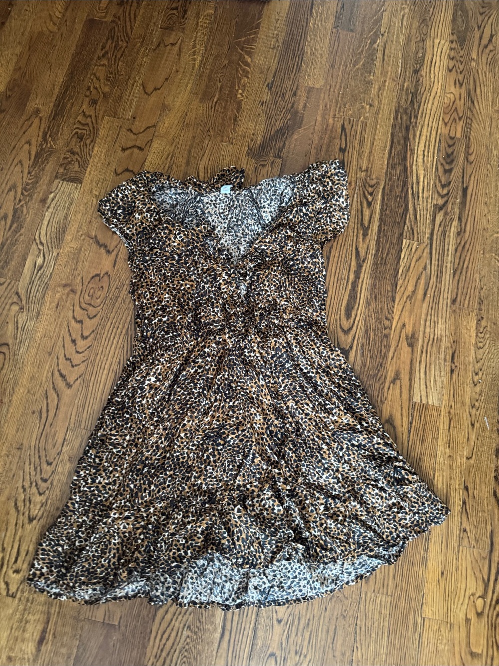 Old Navy Leopard Print Mini Dress in Brown and Black